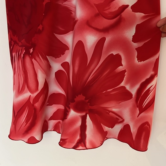 Vintage red floral summer dress - Picture 3 of 5